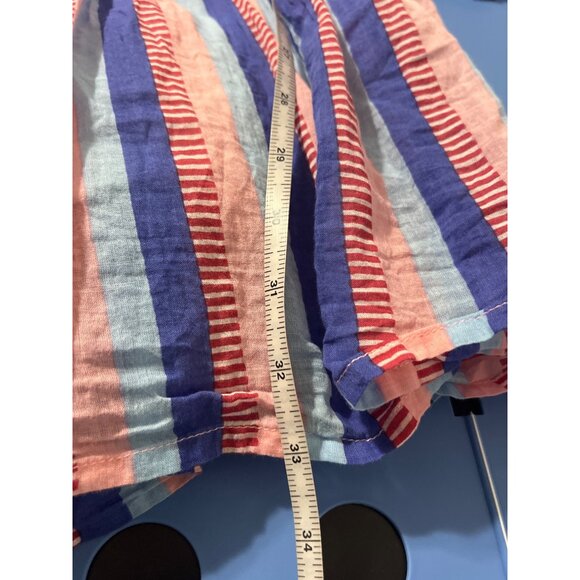 OLIPHANT Striped Tassel Tiered Dress | Boho Summer Mini | Vacation Resort Wear - Picture 13 of 14